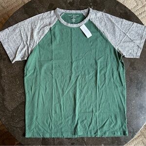 American Eagle | Green and Gray Short Sleeve Tee Shirt
